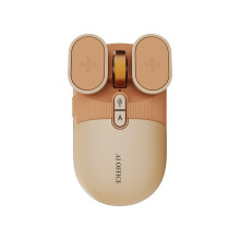 USB Rechargeable AI Wireless Mouse Silent 2.4G/ Mouse AI Voice Control for Computer/Office Milk Tea Color