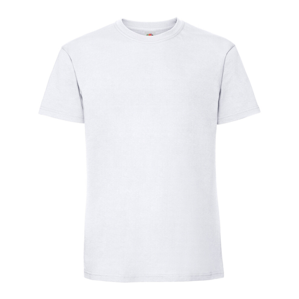 Fruit Of The Loom (S, White) Mens Iconic Premium Ringspun Cotton T-Shirt