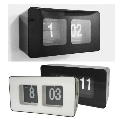 Automatic Page Turning Clock Digital Desk Clock Battery Powered Large Display for Home Bedroom Desk Decoration B 1