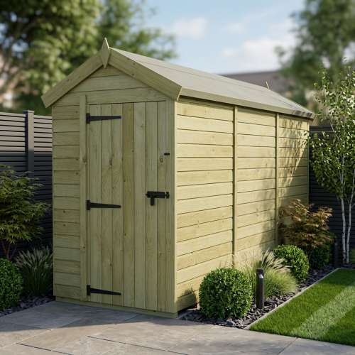 5 x 14 Apex Shed Tanalised (Single Door, No Windows)