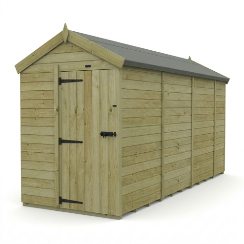 5 x 14 Apex Shed Tanalised (Single Door, No Windows) 1