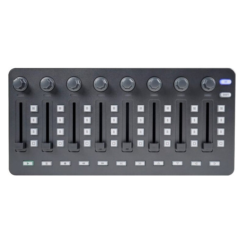 M-VAVE SMC Mixer Gray Wireless DAW Controller 8 Knobs 8 Faders  USB for Music Production and Live Performance