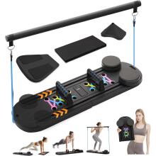 Plateforme d'Entraînement Multifonction Pilates Reformer Core Fitness Noir — appareil musculation maison