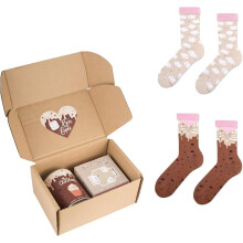 Chaussettes en coton unisex colorées chaudes, lot de 2 paires, cadeau 36-41 — chaussettes hiver, chaussettes fantaisie