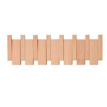 Wall-Mounted Coat Hanger Solid Wood Clothes Hook Door Hanger Coat Rack Home Decoration Wood Color 6 Hooks
