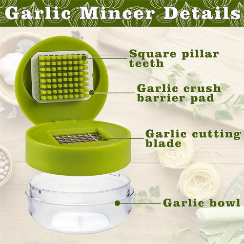 Garlic Press, Garlic Masher with Peeler and Cleaning Brush, Chopper  Kitchen Tools 2-Pack 2