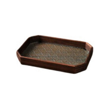 Glass Multipurpose Cup & Mugs Holder Platter Desk Organizer Fruit Snack Trays for Desk Bathroom Table Kitchen Parties C
