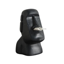 Easter Island Stone Statue Paper Towel Box Home Decoration Statue Retro Living Room Decoration Home Accessories B