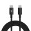 Snellaadkabel USB-C naar USB-C 60W, 3A, PD, 2m - Zwart 1