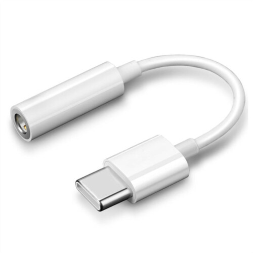 USB-C naar 3,5 mm AUX-adapter - Wit