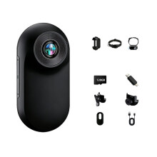 1080P Duimactiecamera met Anti-Shake, Magnetische Draaifunctie en Nekbandhouder voor Huisdieren A