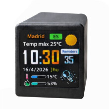 Spanish WiFi Desktop GIF Animated Weather Clock Weather Temperature Humidity Clock GIF Animation Full-Screen Display A