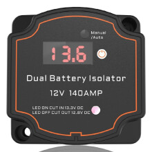Isolatore Intelligente per Doppia Batteria 12V 140A Relè Sensibile Alla Tensione Digitale VSR Sistema di Carica Separata per , Auto, RV,