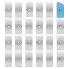 24 Pack Adhesive Metal Plates for Magnets, Ultra-Thin Metal Strips 2 X 0.96Inch with Strong Adhesive Backing&Pre-Drilled