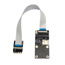 M.2 A-E KEY to PCIe 3G/4G Network Module WiFi Wireless Network Card Extension Cable FPC Cable with SIM Card Slot