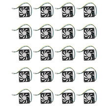 20pcs 70x70x15mm 12V 4 Pins PWM PC Computer Case CPU Cooler Cooling Fan Black