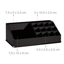 Make-up opberger van acryl met 21 compartimenten