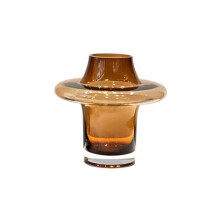 Amber Color Tower Shape Glass Vase Table Decoration Flower Arrangement Hydroponics Plant Pot Flowers Vases Small Size