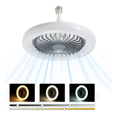 Multi Directional Light Socket Fan with Remote 10In, Screw-in Ceiling Fan in Light Socket for Enhanced and Adjustable 1