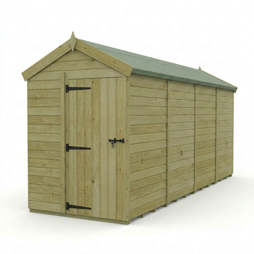 5 x 16 Apex Shed Tanalised (Single Door, No Windows) 1