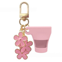 Portable Lip Gloss Keychain Cap Cosmetic Cover Hanging Holder Decoration Pendant for Keys the, Keychain for Lipgloss