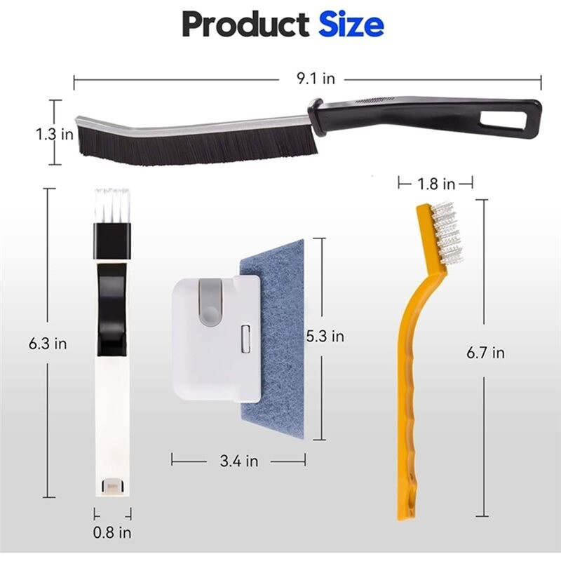 Window Track Cleaner Tools Set, 14 PCS Window Cleaning Brush Kit for ...