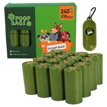 17pcs Pet Poop Bags with Roll Holder - Leak-Proof, Eco-Friendly Dog Waste Bags for Walking, Travel, and Outdoor Use