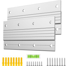 2 Pairs French Cleat Hanger Heavy Duty 60lbs, 6 Inch Aluminum Z Bar Clips Picture Hanging Kit for Large Mirror, Panel