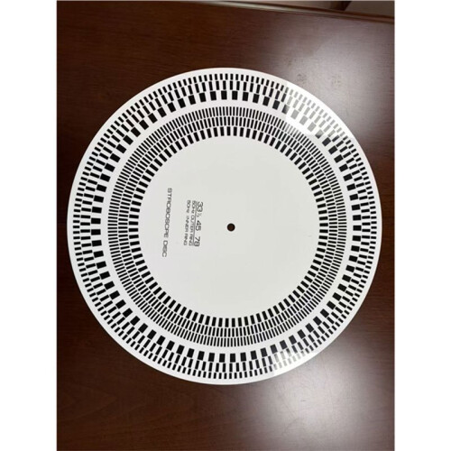 Turntable Strobe Disc, Stroboscope Disc Mat Rotational Speed Detection Turntables Calibration Disc for Record Player 1