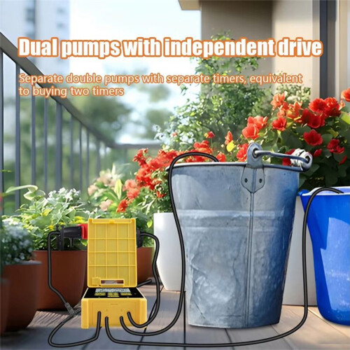 Solar Irrigation Timer Digital LCD Automatic Irrigation System Outdoor Garden Watering Tool Adjustable Program 1