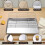 Flat Bottom Drain Tray, Barbecue Tray, Grid Rack, Draining and Preparation Tray, Baking Tray with Cooling Rack Set 2