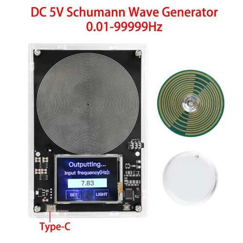 7.83Hz Schumann Waves Resonance Generator Frequency Pulse Audio Resonator Type-C Interface 0.01-099999Hz US Plug 2
