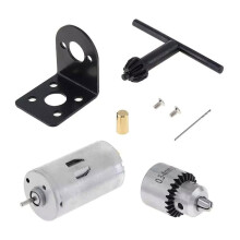 0,3-4 mm Små Gör-det-Själv-Verktyg 555 Motor Miniborrsats JT0 Chuck med Miniatyr Manuell Chuck och Monteringsverktygssats