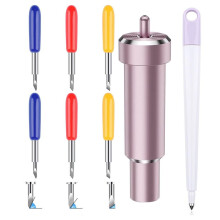 Scoring Stylus 30/45/60Metal Cut Blades & Housing Set Compatible Replaceable Deep-Point Blade & Fine-Point Blade DIY
