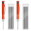 Solid Carpenter Pencil Set with 12 Refill Leads Built-in Sharpener Marking Tool Woodworking Deep Hole Mechanical Pencils 2