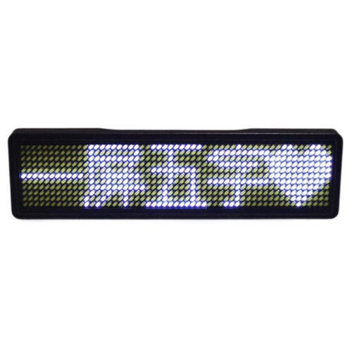 LED  Display Breastpiece DIY Scrolling Message LED Name Tag Badge Rechargeable  Five Characters White 1