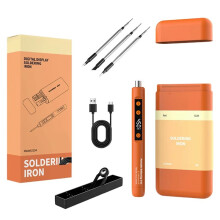 Kit de Ferro de Soldar Sem Fio com Temperatura Ajustável de 180-450, Carregamento Rápido, Ferramenta Portátil para Reparos de Soldagem