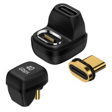 24 Pin USB C Adapter U-Shaped 180 40Gb/S Data Transfer Converter Male to Female, 8K Video, 100W PD
