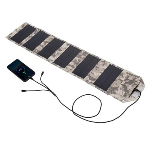 Portable Solar Panel, 15W USB 5V Foldable Solar Charger with High Conversion Efficiency, for Camping Hiking Backpacking 2