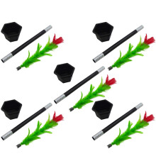 5X Bâton Magique à Fleur Facile Tour de Magie Jouets Accessoire Jouets Drôles pour Adultes Enfants Tours de Magie Accessoires