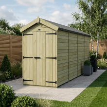 4 x 16 Apex Shed Tanalised (Double Door, No Windows)