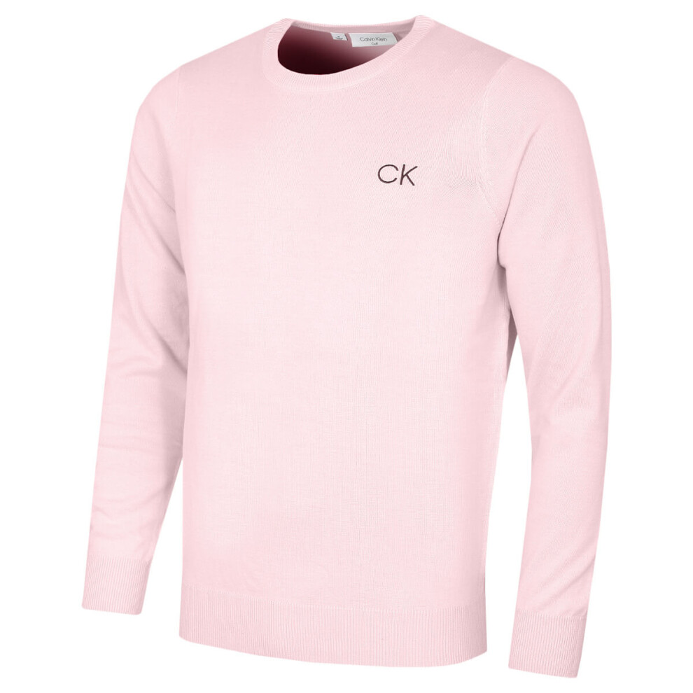 Calvin Klein (Xl, Pink) Mens 2026 Durable Comfort Crew Neck Tour Golf Sweater