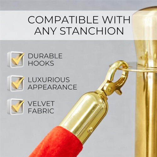 4 PCS Red Lanyard for Parties Crowd Ceremonies Hanging Stanchion for Queue  Safe Control 2