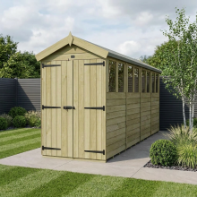 4 x 16 Apex Shed Tanalised (Double Door, With Windows)