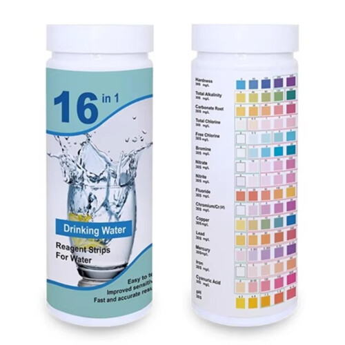 16 in 1 Drinking Water Test Kits High Sensitivity Test Strips Detect-PH, Hardness, Chlorine, Iron,Copper-Nitrate 2