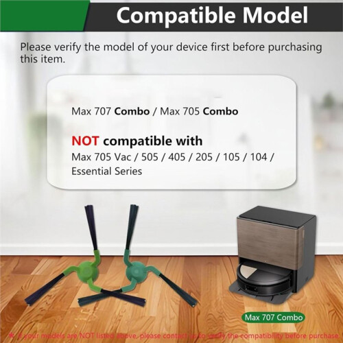 -Sweeping Brush Side Brush Compatible for   Max 707 Combo/Max 705 Combo, Robot Vacuums, 10-Pack 2