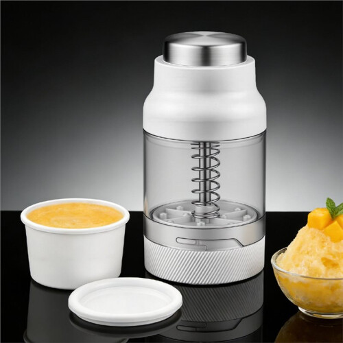 Shaved Ice Machine Snow Cone Machine Portable Handheld Small Crusher with  Trays 2