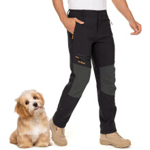 Herren Trekkinghose Softshell Winddicht Warm Schwarz L — herren softshell hose, winter trekking hose