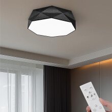 Lámpara de Techo LED Lámpara de Araña con Mando Regulable Moderna Gris — iluminacion dormitorio, plafones salon