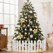 Valla para árbol de Navidad Valla decorativa Reutilizable Barrera blanca 42 cm — protector base arbol